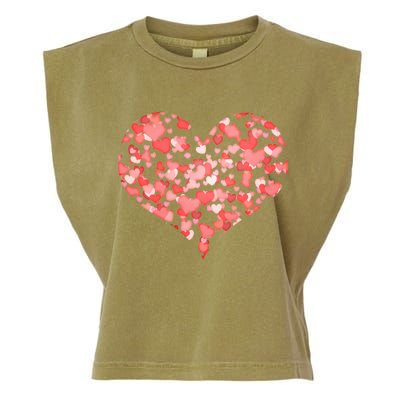 Valentine Multi Heart Of Love Garment-Dyed Women's Muscle Tee