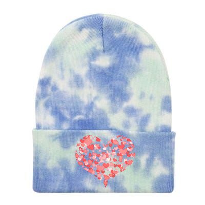 Valentine Multi Heart Of Love Tie Dye 12in Knit Beanie