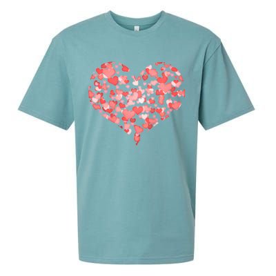 Valentine Multi Heart Of Love Sueded Cloud Jersey T-Shirt