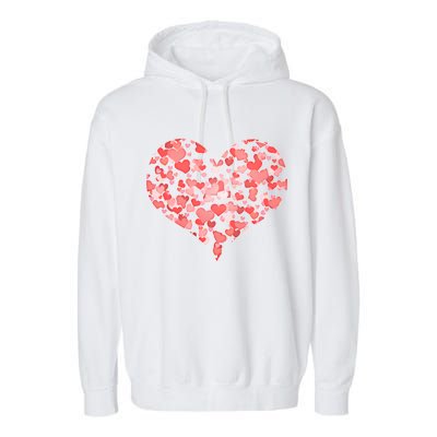 Valentine Multi Heart Of Love Garment-Dyed Fleece Hoodie