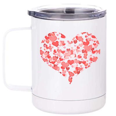 Valentine Multi Heart Of Love 12 oz Stainless Steel Tumbler Cup