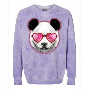 Valentine Panda Love Shades Colorblast Crewneck Sweatshirt