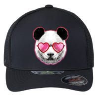 Valentine Panda Love Shades Flexfit Unipanel Trucker Cap