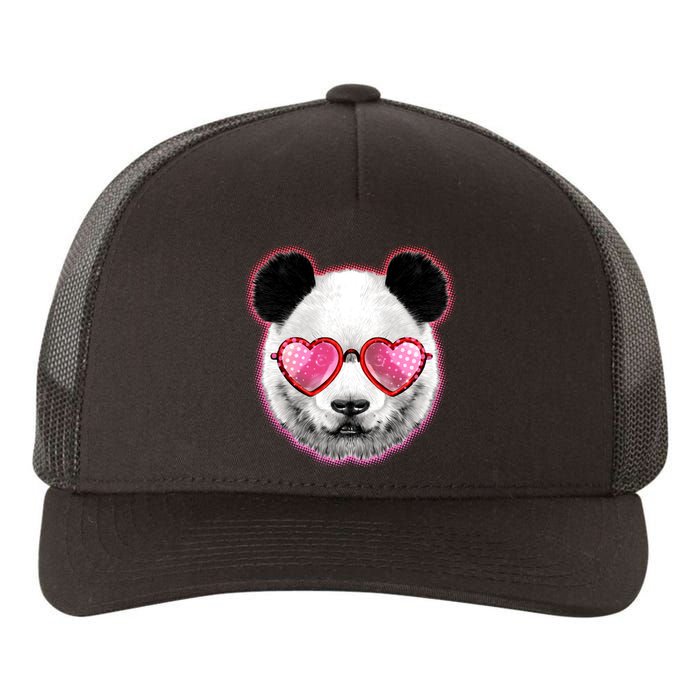 Valentine Panda Love Shades Yupoong Adult 5-Panel Trucker Hat