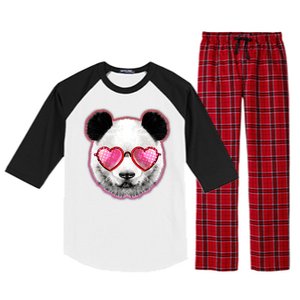 Valentine Panda Love Shades Raglan Sleeve Pajama Set