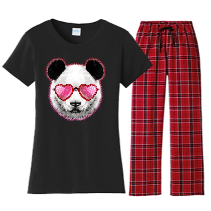 Valentine Panda Love Shades Women's Flannel Pajama Set