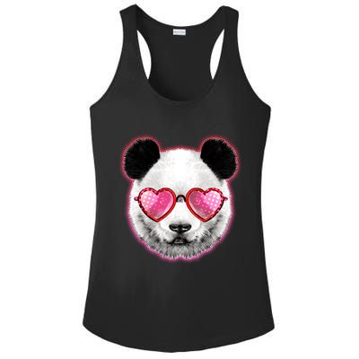 Valentine Panda Love Shades Ladies PosiCharge Competitor Racerback Tank