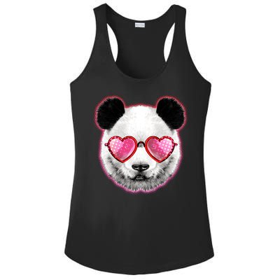 Valentine Panda Love Shades Ladies PosiCharge Competitor Racerback Tank