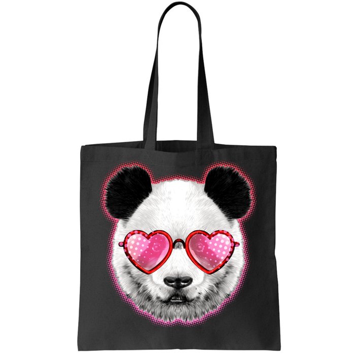 Valentine Panda Love Shades Tote Bag