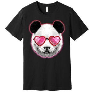 Valentine Panda Love Shades Premium T-Shirt