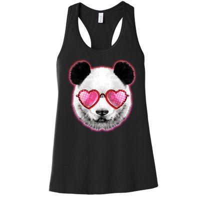 Valentine Panda Love Shades Women's Racerback Tank