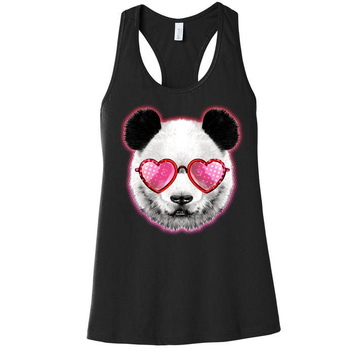 Valentine Panda Love Shades Women's Racerback Tank