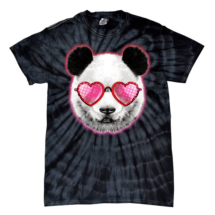 Valentine Panda Love Shades Tie-Dye T-Shirt