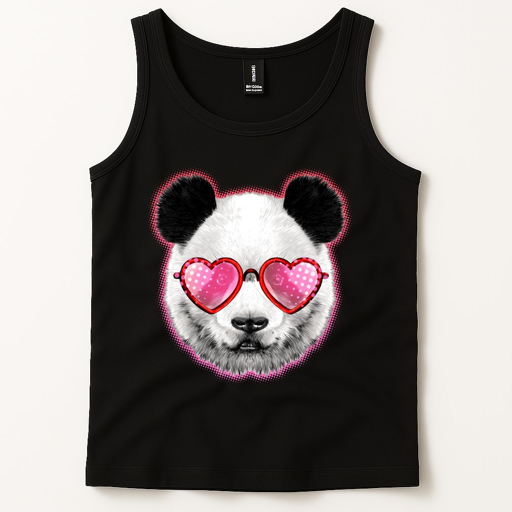 Valentine Panda Love Shades Tank Top