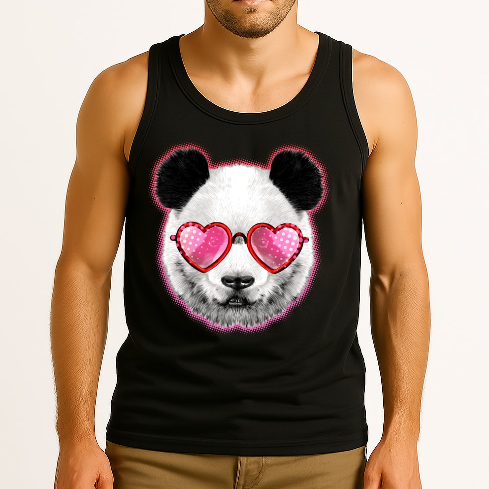 Valentine Panda Love Shades Tank Top
