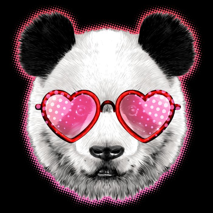 Valentine Panda Love Shades Tank Top