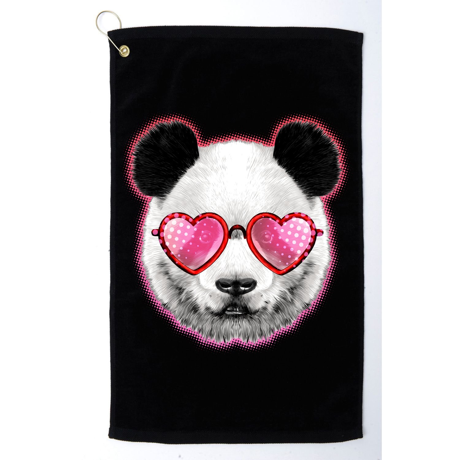 Valentine Panda Love Shades Golf Towel