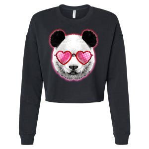 Valentine Panda Love Shades Cropped Pullover Crew