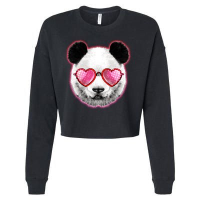 Valentine Panda Love Shades Cropped Pullover Crew