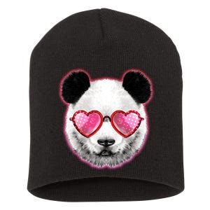 Valentine Panda Love Shades Short Acrylic Beanie