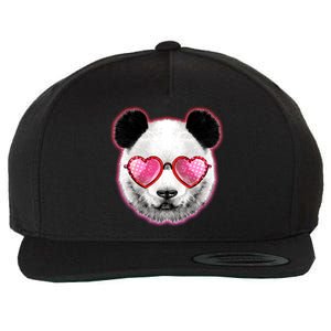 Valentine Panda Love Shades Wool Snapback Cap