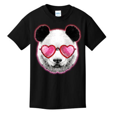 Valentine Panda Love Shades Kids T-Shirt