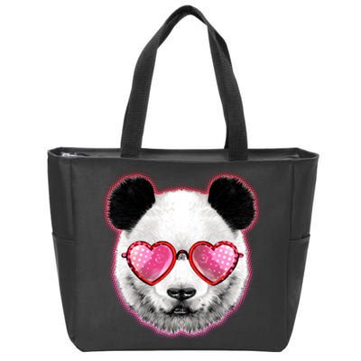 Valentine Panda Love Shades Zip Tote Bag