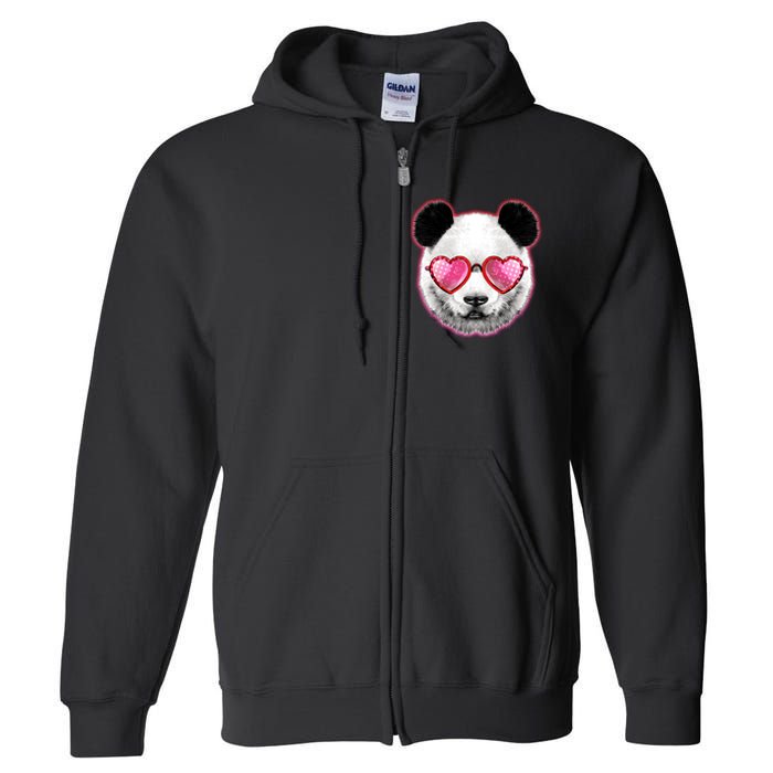 Valentine Panda Love Shades Full Zip Hoodie