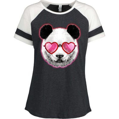 Valentine Panda Love Shades Enza Ladies Jersey Colorblock Tee