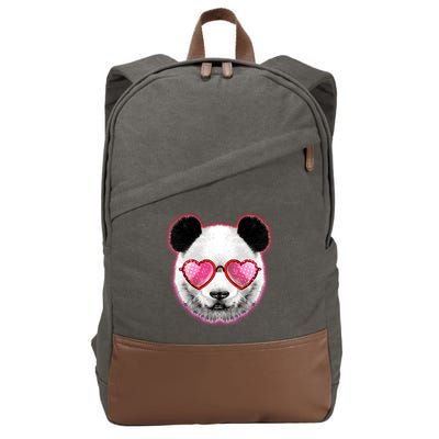 Valentine Panda Love Shades Cotton Canvas Backpack