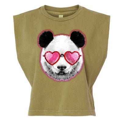 Valentine Panda Love Shades Garment-Dyed Women's Muscle Tee