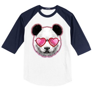 Valentine Panda Love Shades Baseball Sleeve Shirt