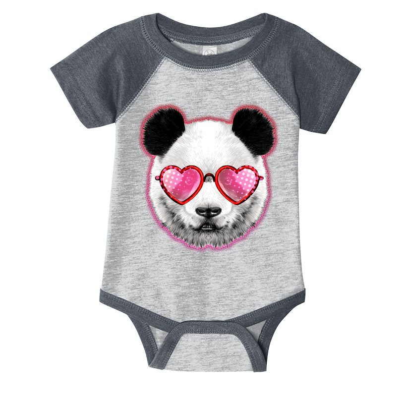 Valentine Panda Love Shades Infant Baby Jersey Bodysuit
