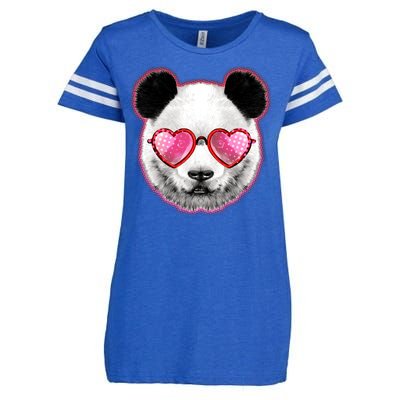 Valentine Panda Love Shades Enza Ladies Jersey Football T-Shirt