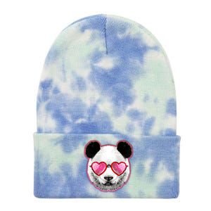 Valentine Panda Love Shades Tie Dye 12in Knit Beanie