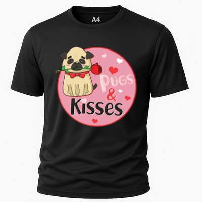 Valentine Pug And Kisses Performance Shirt