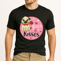 Valentine Pug And Kisses Cooling Performance Crew T-Shirt