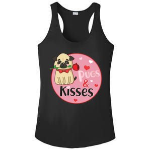 Valentine Pug And Kisses Ladies PosiCharge Competitor Racerback Tank