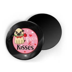 Valentine Pug And Kisses Magnet