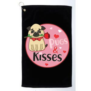 Valentine Pug And Kisses Platinum Collection Golf Towel