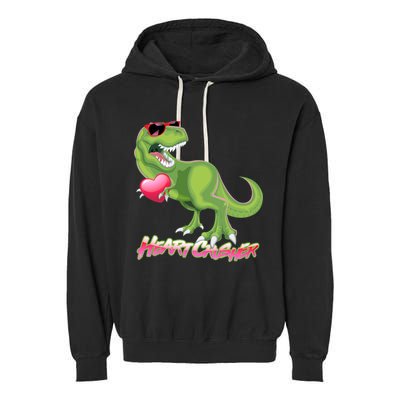 Valentine T-Rex Heart Crusher Garment-Dyed Fleece Hoodie
