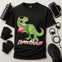 Valentine T-Rex Heart Crusher Cooling Performance Crew T-Shirt