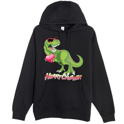 Valentine T-Rex Heart Crusher Premium Pullover Hoodie