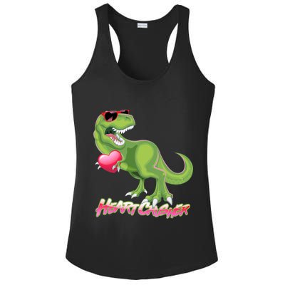 Valentine T-Rex Heart Crusher Ladies PosiCharge Competitor Racerback Tank