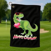 Valentine T-Rex Heart Crusher Golf Towel