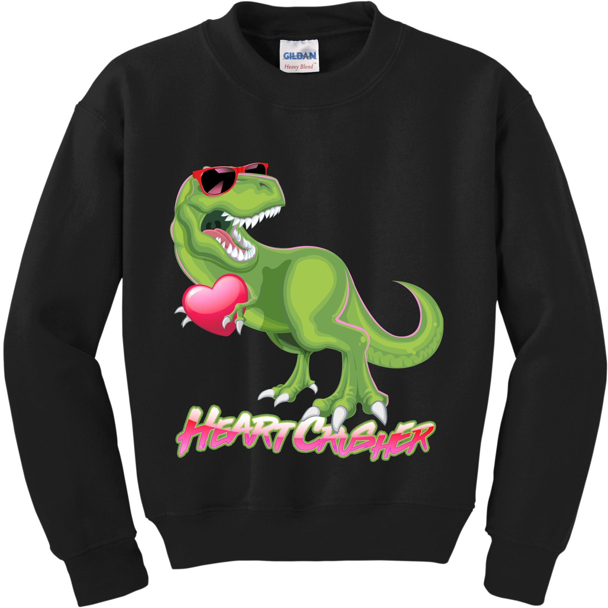 Valentine T-Rex Heart Crusher Kids Sweatshirt