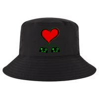 Valentine Video Game Controllers Heart Cool Comfort Performance Bucket Hat
