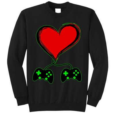 Valentine Video Game Controllers Heart Sweatshirt