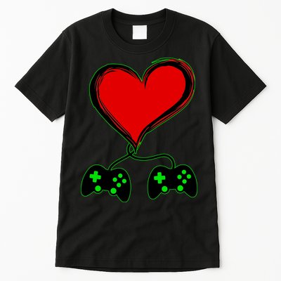Valentine Video Game Controllers Heart Tall T-Shirt