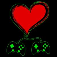 Valentine Video Game Controllers Heart 7-Panel Snapback Hat